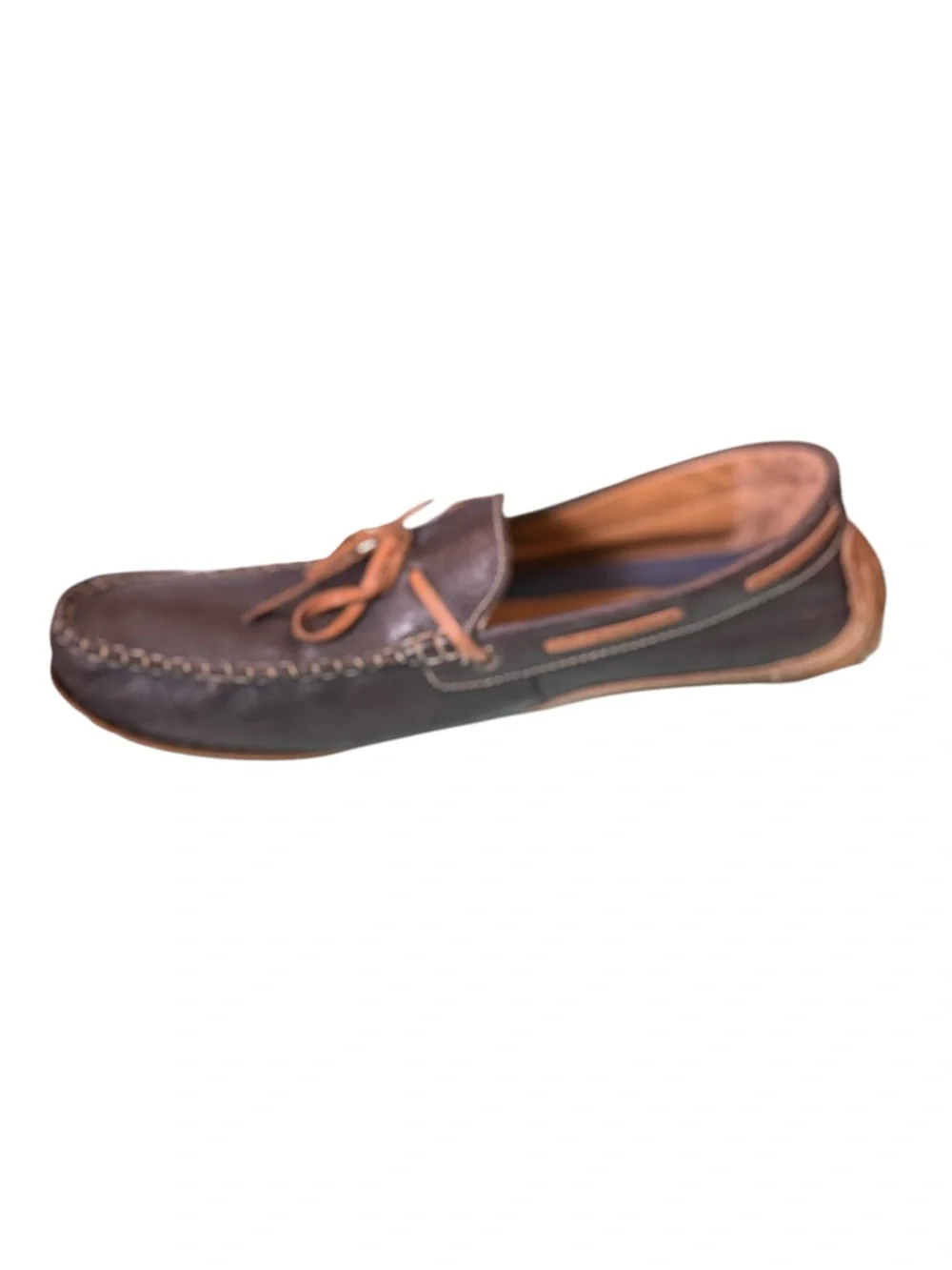 RUOSH Leather Driving Moccasin Loafers Brown UK 10 EU 44 US 11